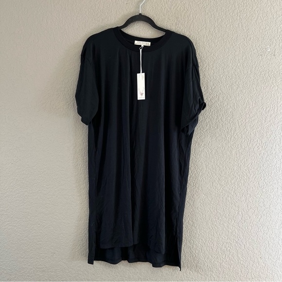 JoaH Brown Black Crewneck Shirt Dress NWT M/L